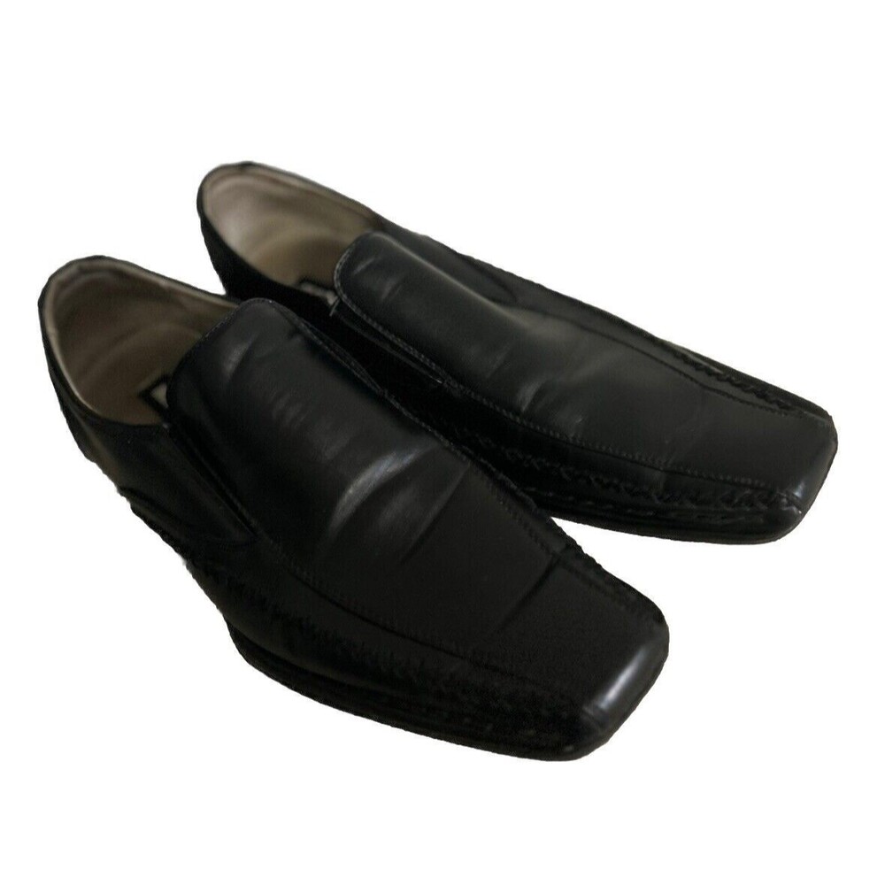 Madden Men's Trace Black 11 Medium Leather Loafers Dress Shoes-MBC-R